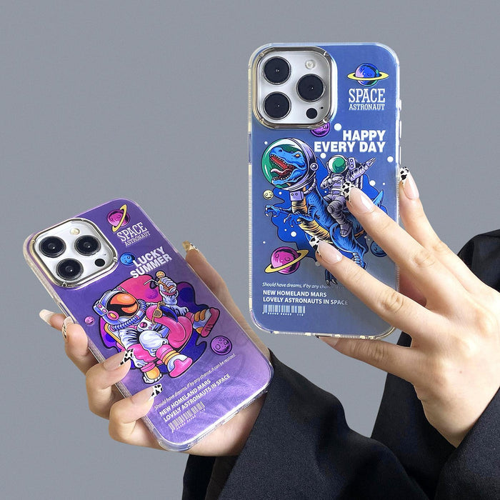 For Iphone 15 Illustration Pattern Radiation Design Full Coverage Shockproof Phone Case