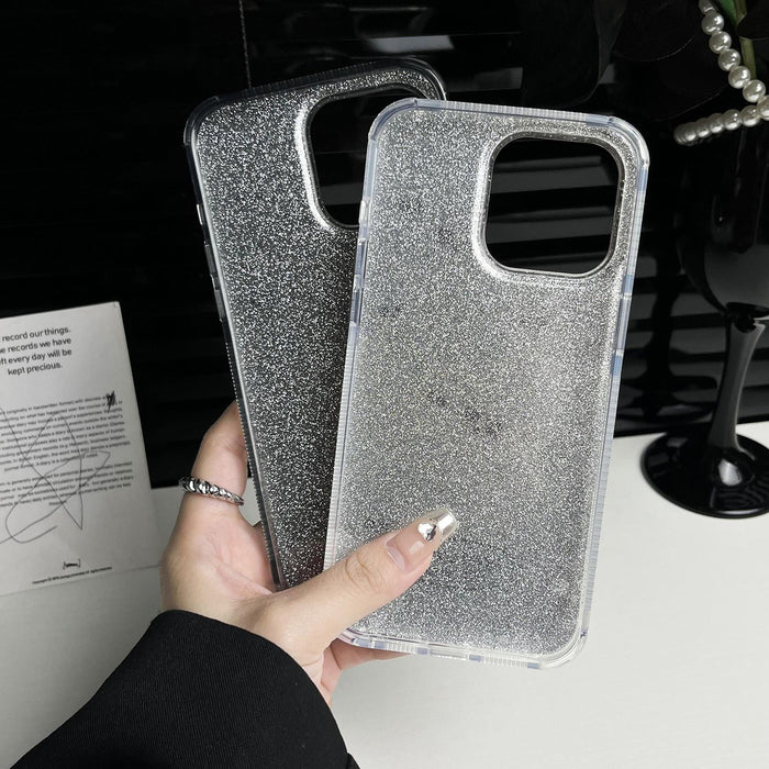 For Iphone 15 Glitter Powder Leopard Print Pc & Tpu Phone Case