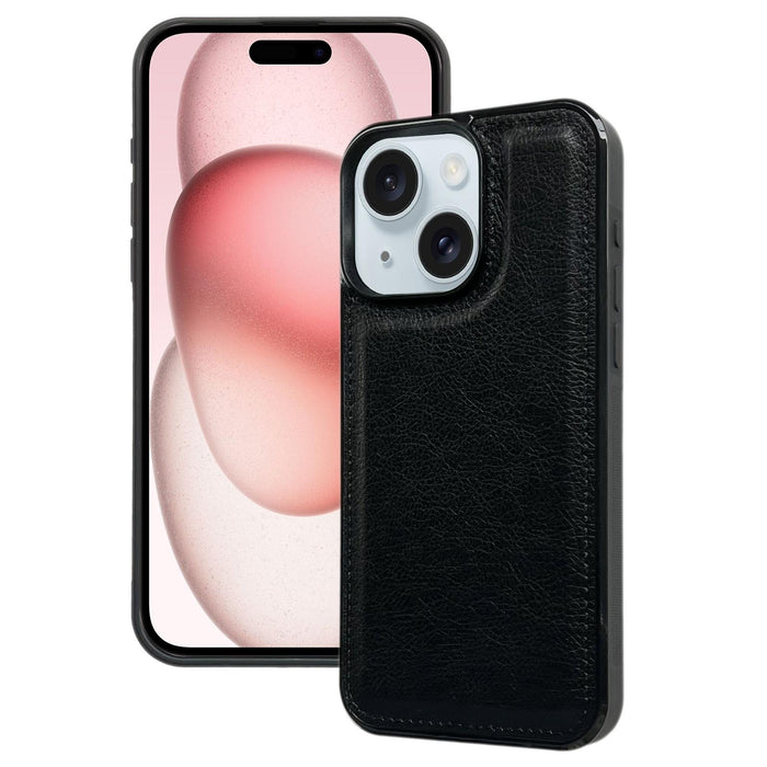 For Iphone 15 Cowhide Texture Back Cover Phone Case