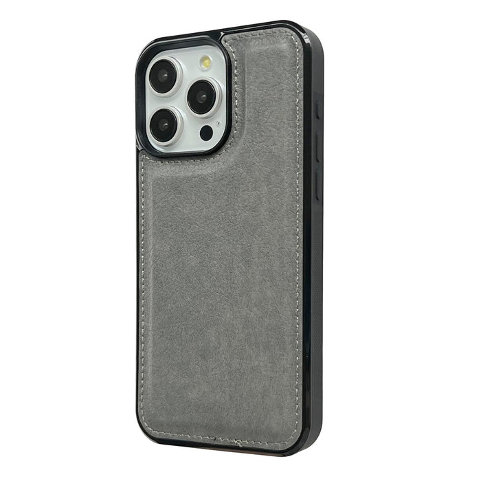 For Iphone 15 Cowhide Texture Back Cover Phone Case