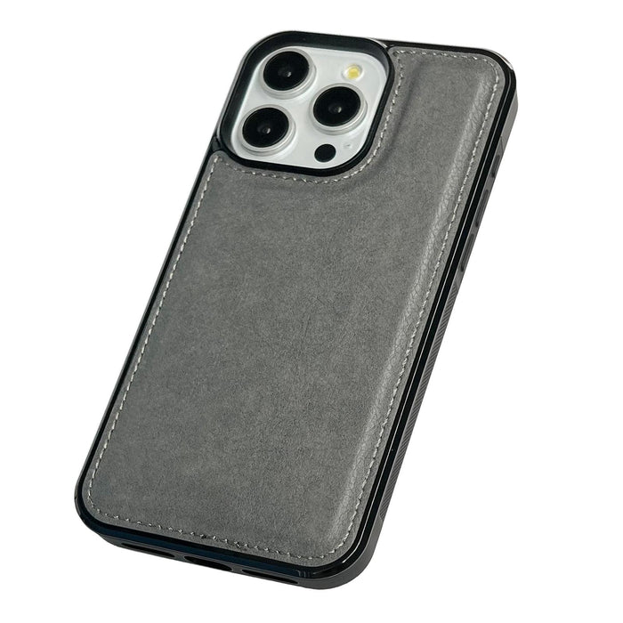 For Iphone 15 Cowhide Texture Back Cover Phone Case