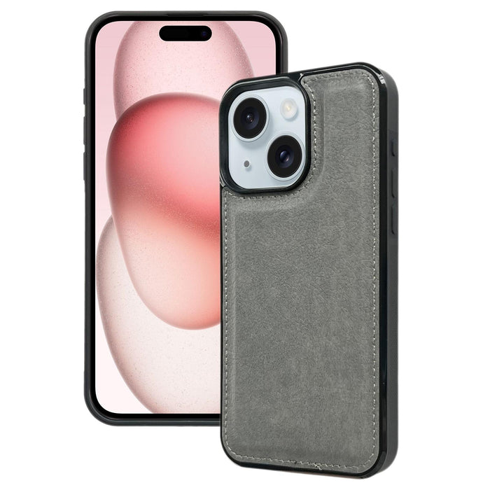 For Iphone 15 Cowhide Texture Back Cover Phone Case