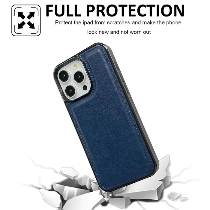 For Iphone 15 Cowhide Texture Back Cover Phone Case