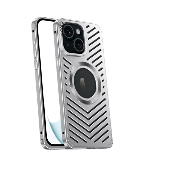 For Iphone 15 Magsafe Magnetic Metal Cooling Phone Case