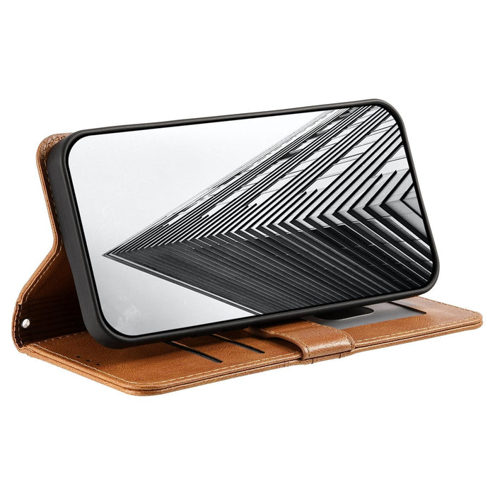 For Iphone 15 Simple 6-Card Wallet Leather Phone Case