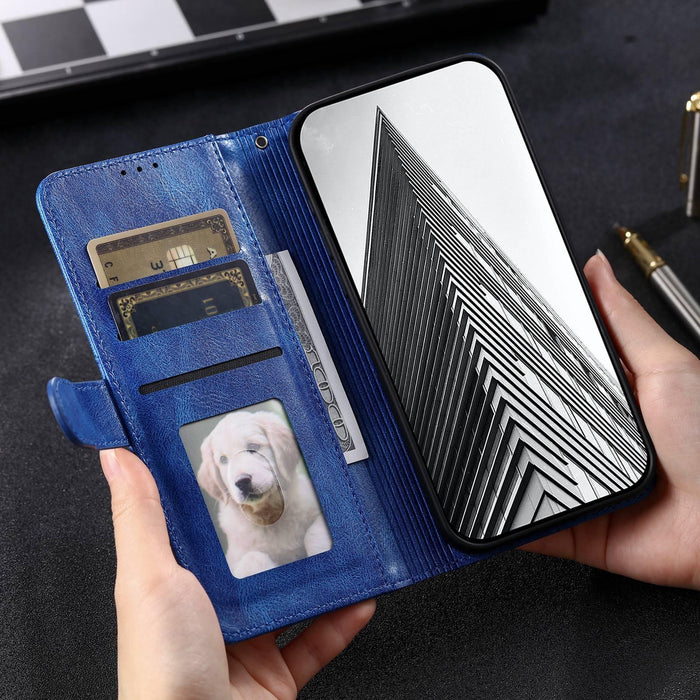 For Iphone 15 Simple 6-Card Wallet Leather Phone Case
