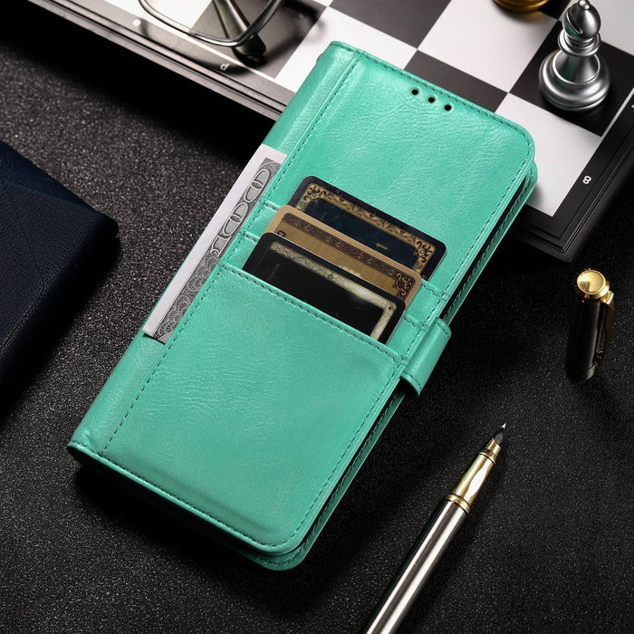 For Iphone 15 Simple 6-Card Wallet Leather Phone Case