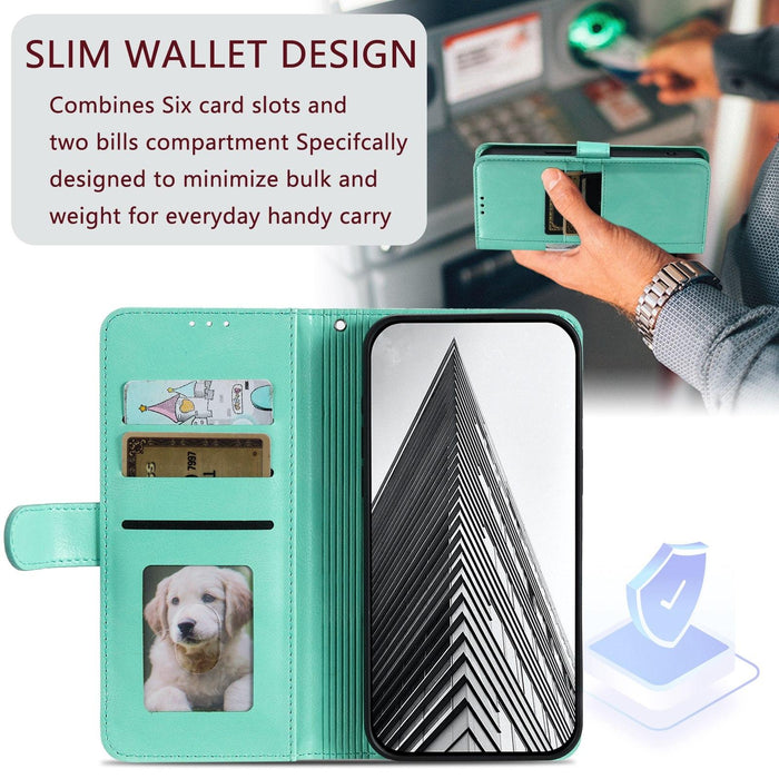 For Iphone 15 Simple 6-Card Wallet Leather Phone Case