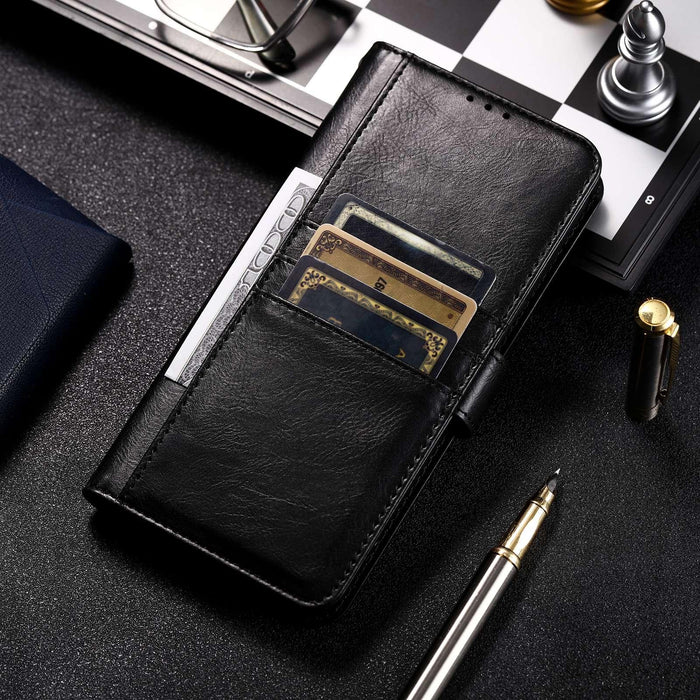 For Iphone 15 Simple 6-Card Wallet Leather Phone Case