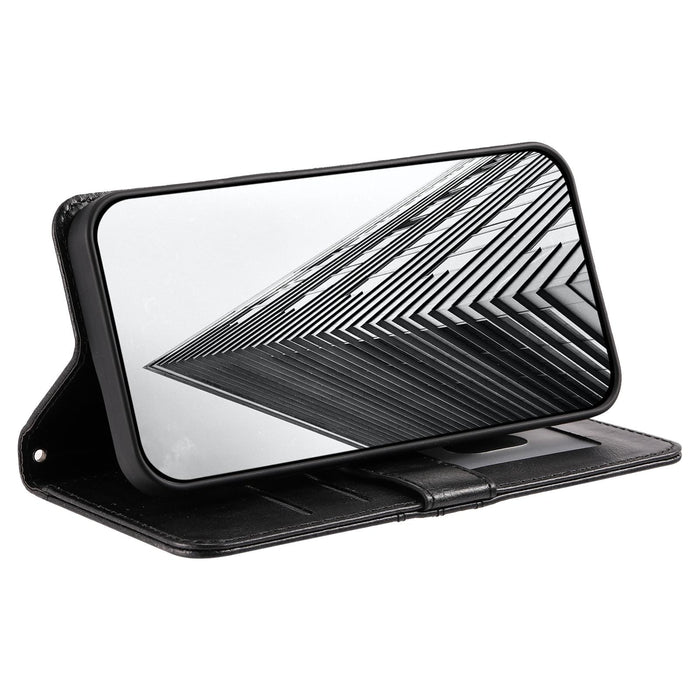 For Iphone 15 Simple 6-Card Wallet Leather Phone Case