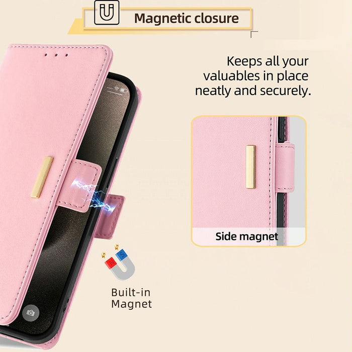 For Iphone 15 Crossbody Chain Leather Phone Case