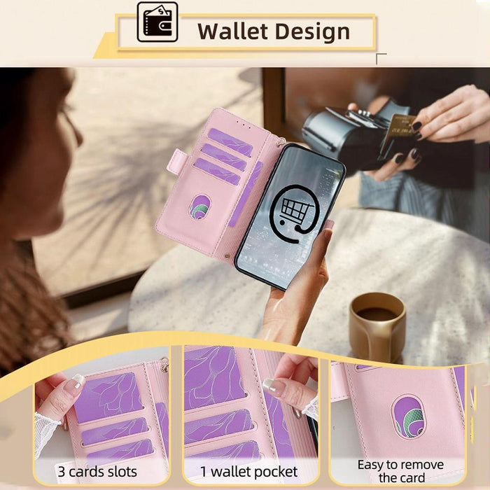 For Iphone 15 Crossbody Chain Leather Phone Case