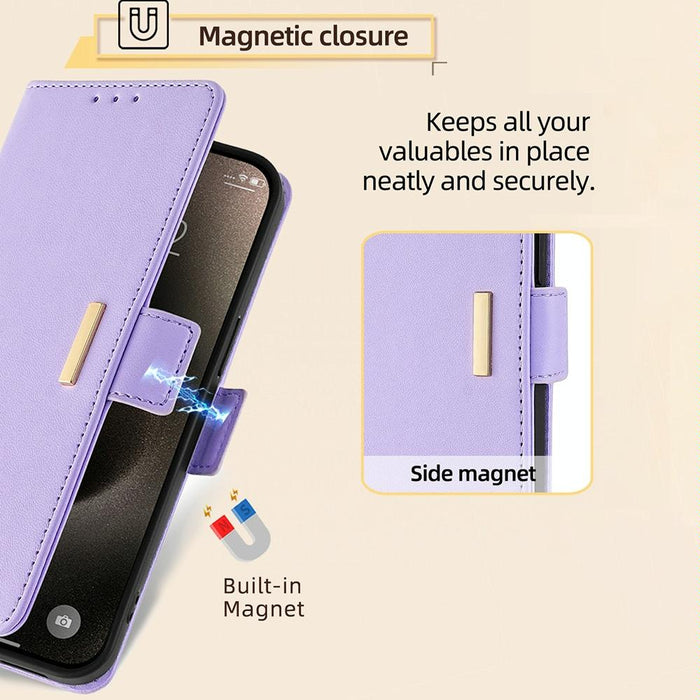 For Iphone 15 Crossbody Chain Leather Phone Case