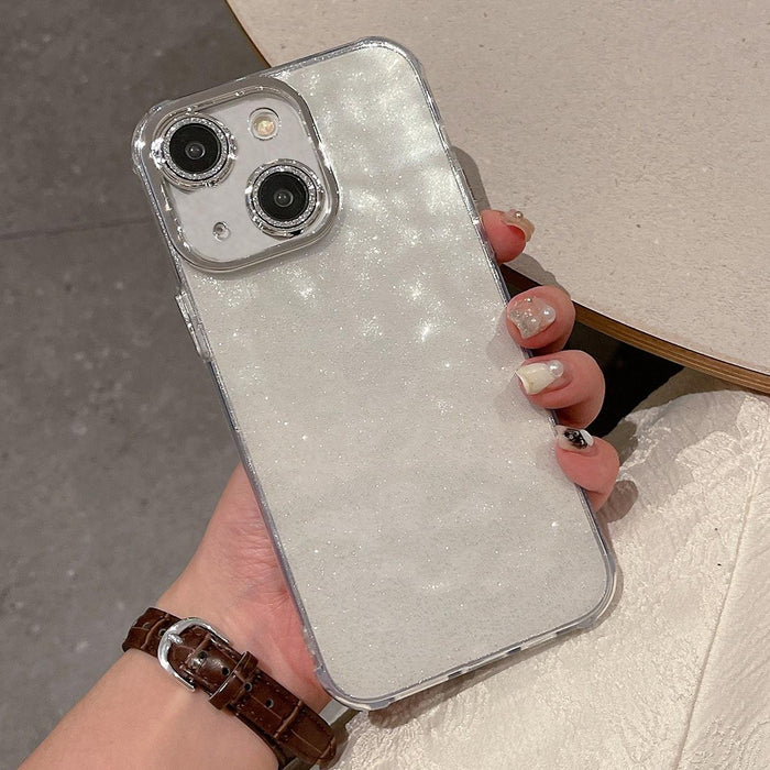 For Iphone 15 Ripple Glitter Pc Hybrid Tpu Phone Case