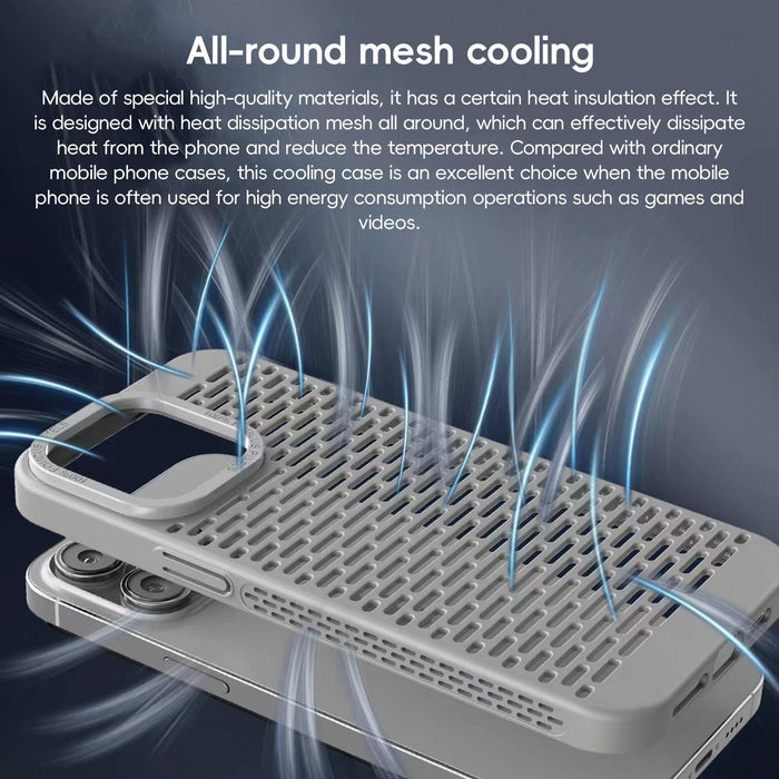 For Iphone 15 Hollow Heat Dissipation Tpu Phone Case