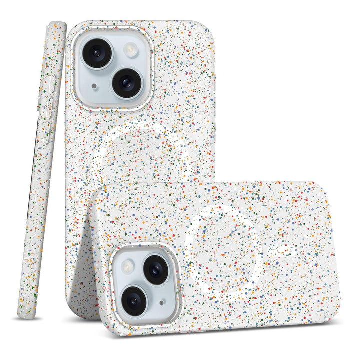 For Iphone 15 Colorful Frosted Magsafe Pc Hybrid Tpu Phone Case