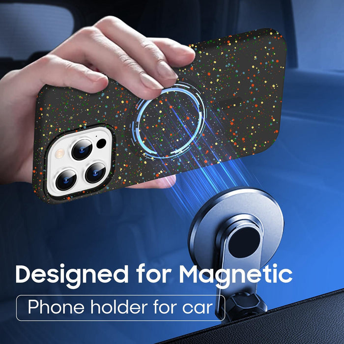 For Iphone 15 Colorful Frosted Magsafe Pc Hybrid Tpu Phone Case