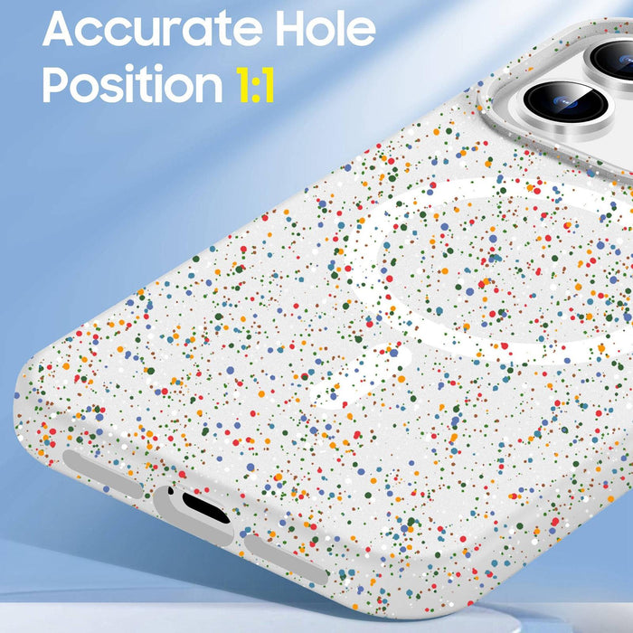 For Iphone 15 Colorful Frosted Magsafe Pc Hybrid Tpu Phone Case