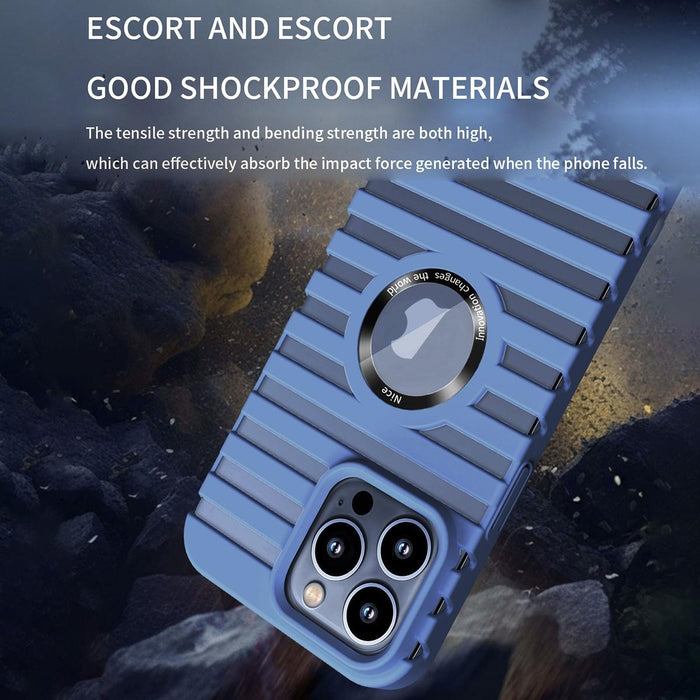 For Iphone 15 Hollow Heat Dissipation Magsafe Magnetic Pc Phone Case