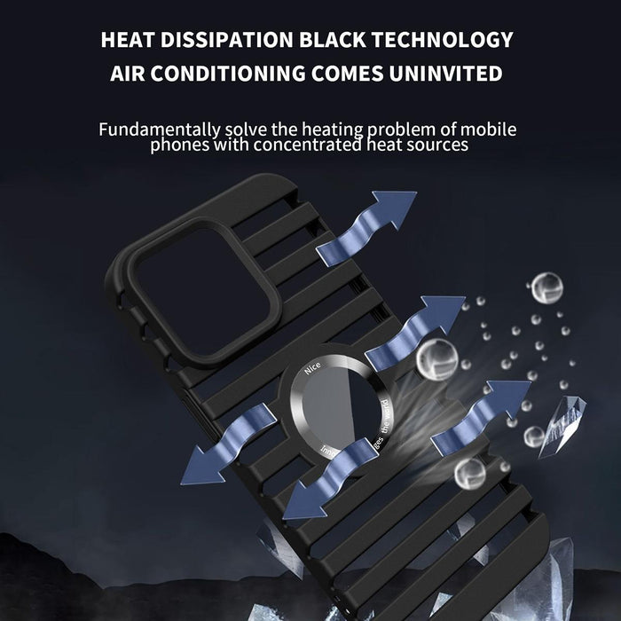 For Iphone 15 Hollow Heat Dissipation Magsafe Magnetic Pc Phone Case