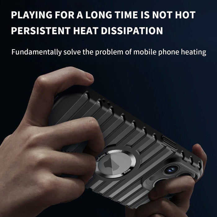 For Iphone 15 Hollow Heat Dissipation Magsafe Magnetic Pc Phone Case