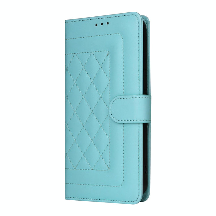 For Iphone 15 Diamond Lattice Leather Flip Phone Case