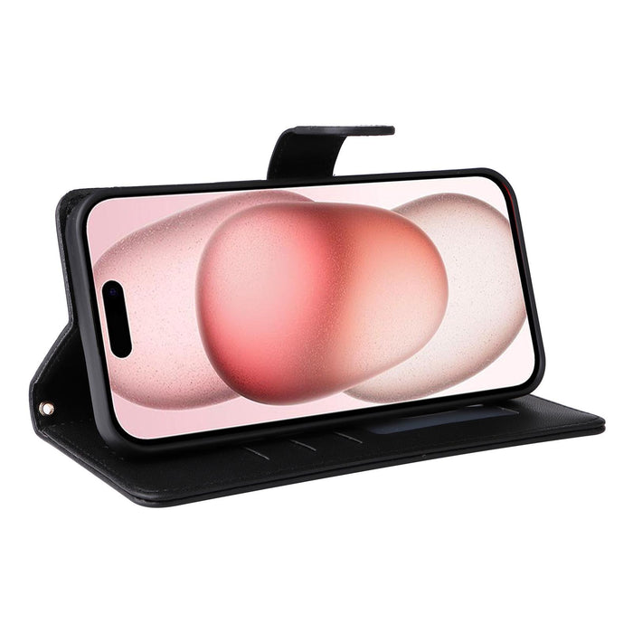 For Iphone 15 Diamond Lattice Leather Flip Phone Case