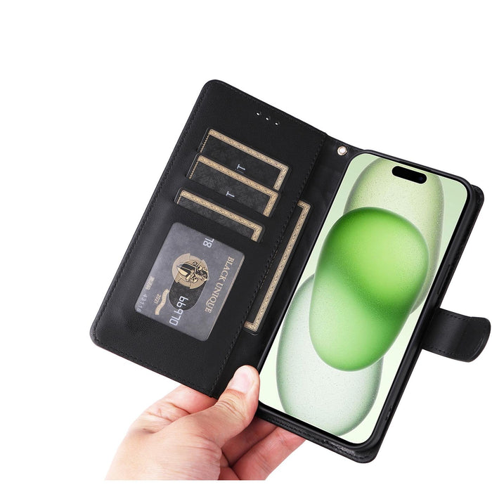 For Iphone 15 Diamond Lattice Leather Flip Phone Case