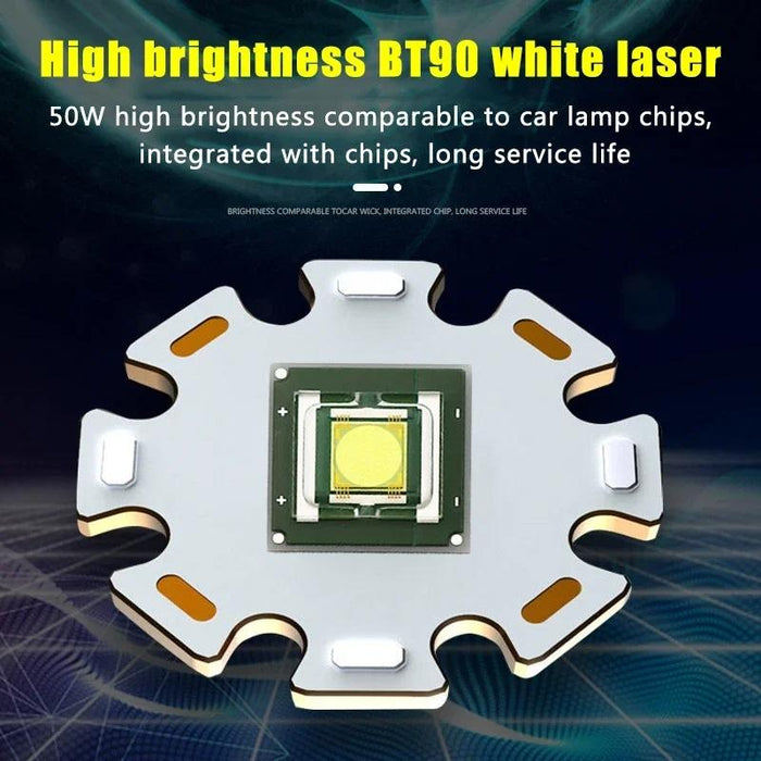 50W Usb Rechargeable Led Spotlight Black