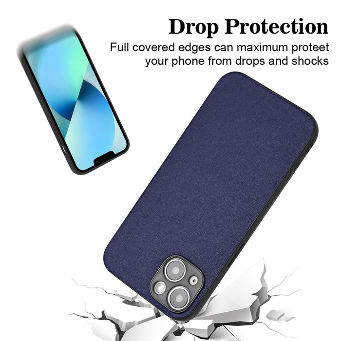 For Iphone 15 Leather Pattern Phone Single Case