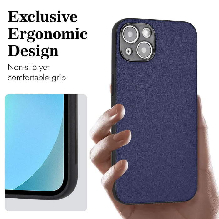 For Iphone 15 Leather Pattern Phone Single Case