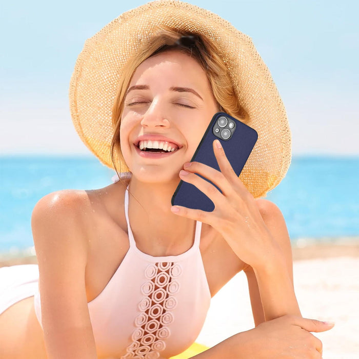 For Iphone 15 Leather Pattern Phone Single Case