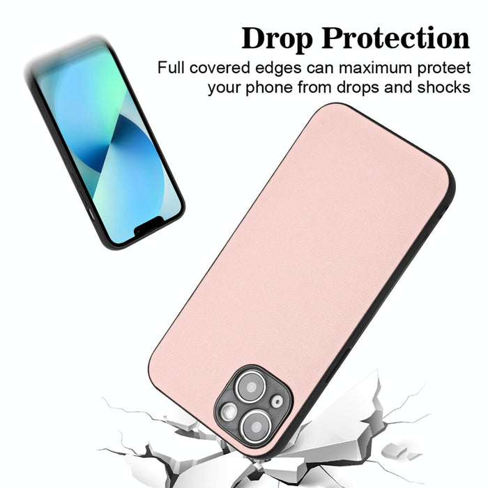 For Iphone 15 Leather Pattern Phone Single Case