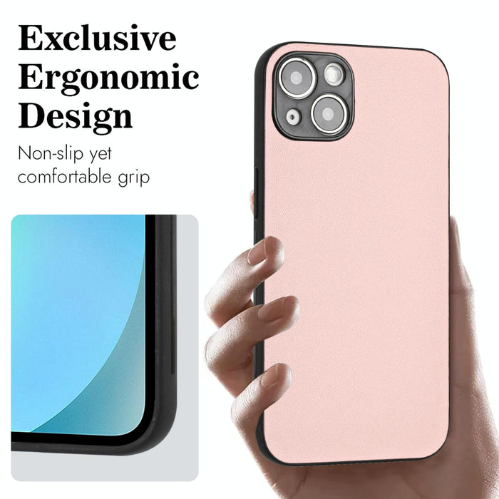 For Iphone 15 Leather Pattern Phone Single Case