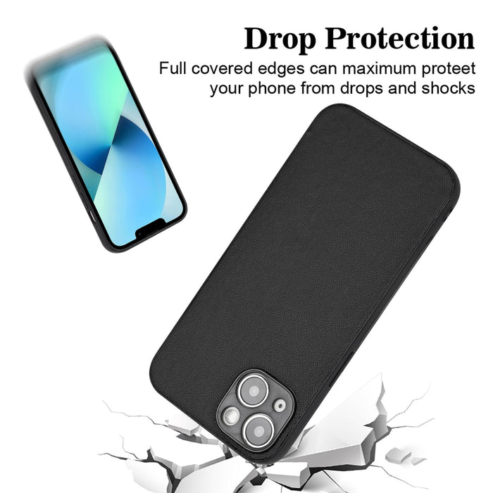 For Iphone 15 Leather Pattern Phone Single Case