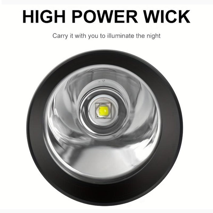 1000Lm Usb Rechargeable Led Flashlight Black