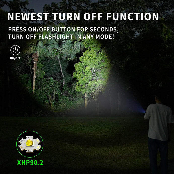 20W Usb Rechargeable Led Spotlight 2000Lm Black