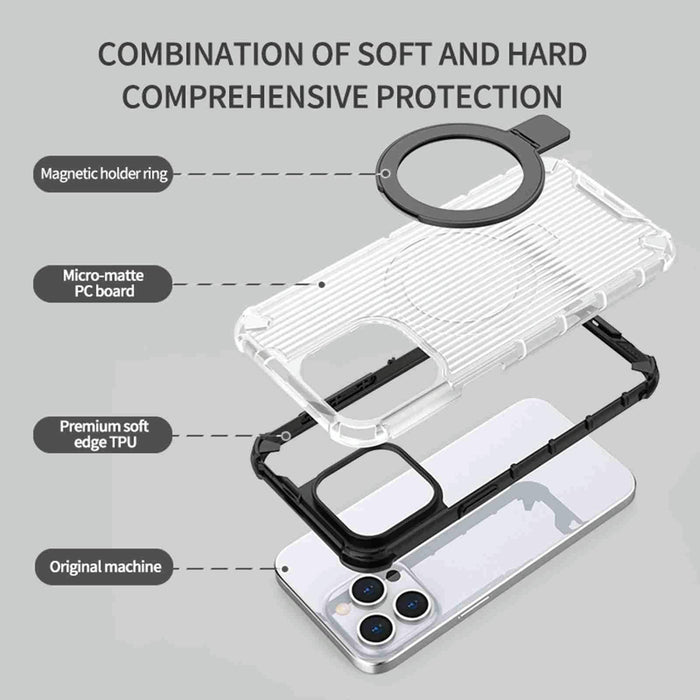 For Iphone 15 Grating Holder Shockproof Phone Case