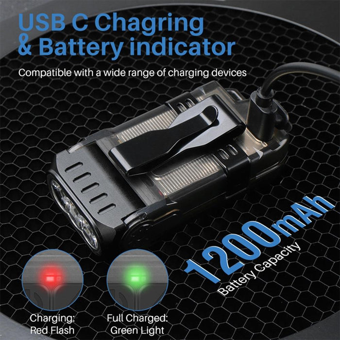 Versatile Black Work Light V15 Edc Flashlight