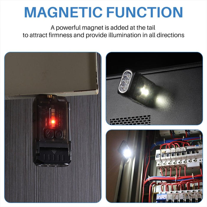 Versatile Black Work Light V15 Edc Flashlight