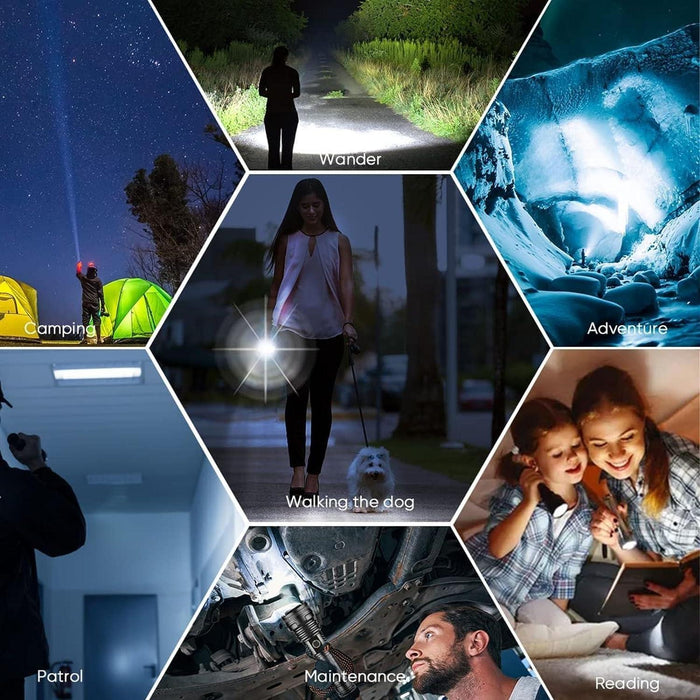 High Brightness Rechargeable Led Flashlight 5500Lm