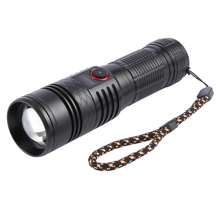 20W Telescopic Zoom Led Flashlight 2000Lm Black