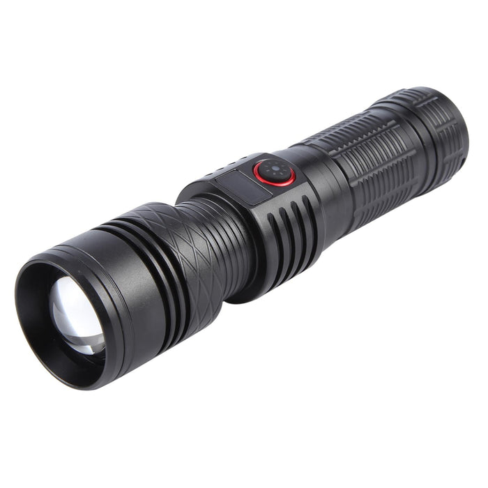 20W Telescopic Zoom Led Flashlight 2000Lm Black