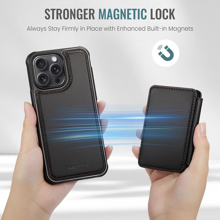 For Iphone 15 Business Magnetic Style Rfid Leather Phone Case