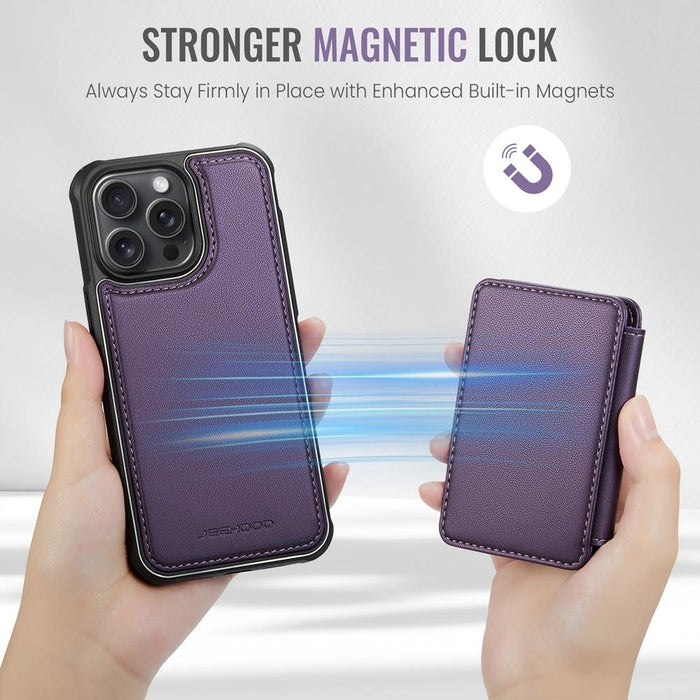 For Iphone 15 Business Magnetic Style Rfid Leather Phone Case