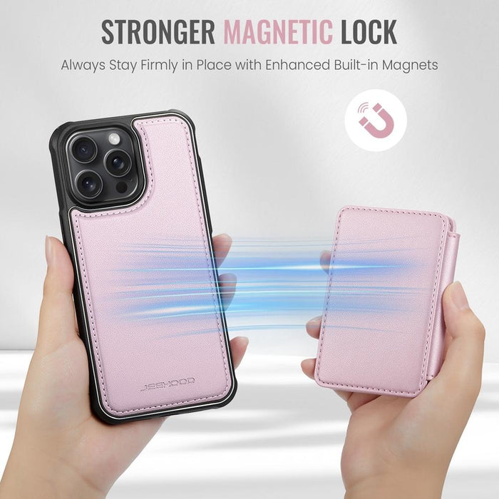 For Iphone 15 Business Magnetic Style Rfid Leather Phone Case
