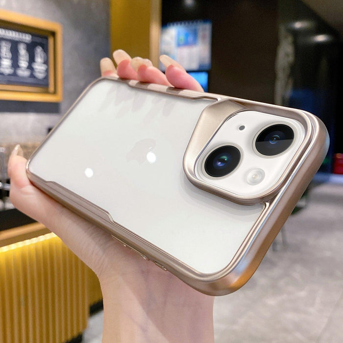 For Iphone 15 Electroplating Tpu Frame Hybrid Pc Phone Case