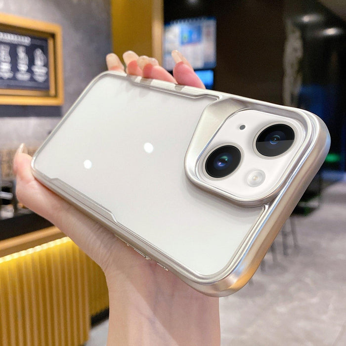 For Iphone 15 Electroplating Tpu Frame Hybrid Pc Phone Case