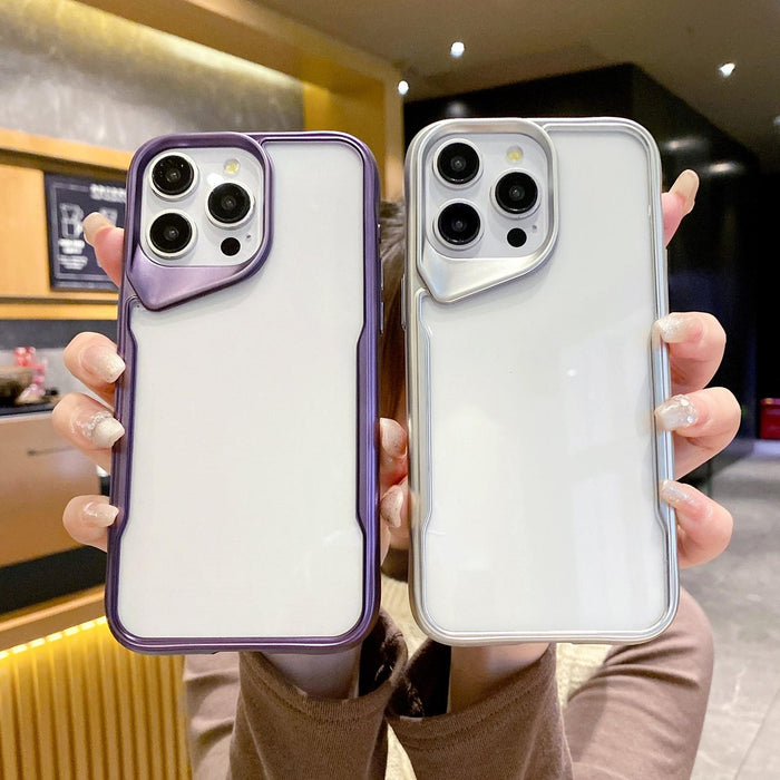 For Iphone 15 Electroplating Tpu Frame Hybrid Pc Phone Case