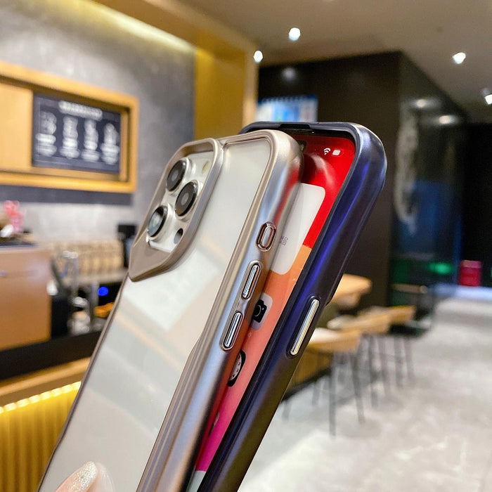 For Iphone 15 Electroplating Tpu Frame Hybrid Pc Phone Case